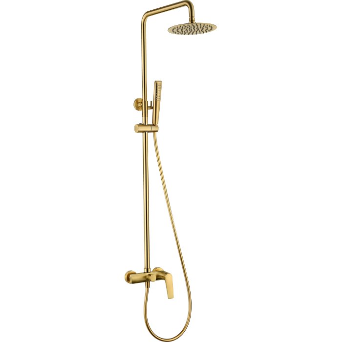Modern Gold PVD Adjustable Shower System Kit with Shower Head Ø20 Delos BDD055-OC Imex