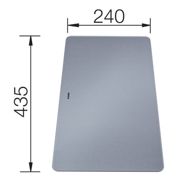 Modern Silver Glass Multi-Board Chopping Board 24x43,5 227697 Blanco