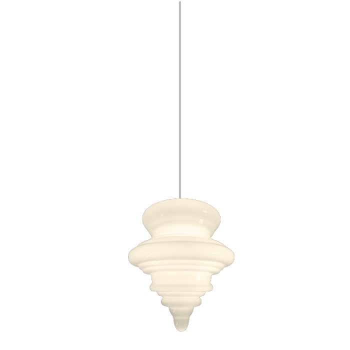 Modern Italian 1-Light White Glass Pendant Ceiling Light Ø27 2727 Isotta Sikrea