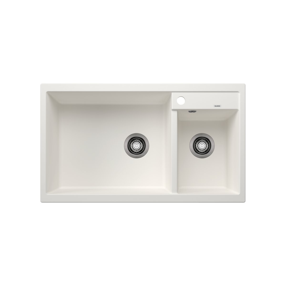 Modern White 2 Bowl Granite Kitchen Sink 86×50 Metra 9 Blanco