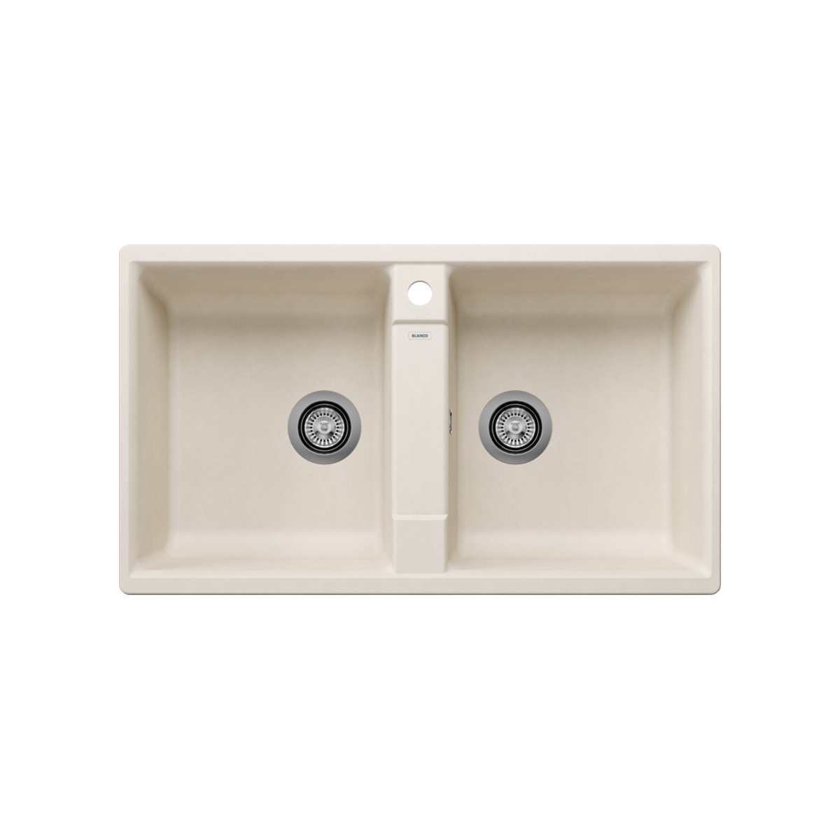 Modern Soft White 2 Bowl Granite Kitchen Sink 86×50 ZIA 9 Blanco