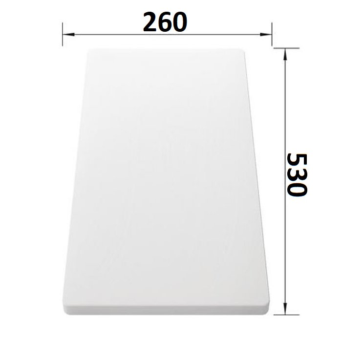 Plastic Multi-Board Chopping Board 26×53 217611 Blanco Dimensions
