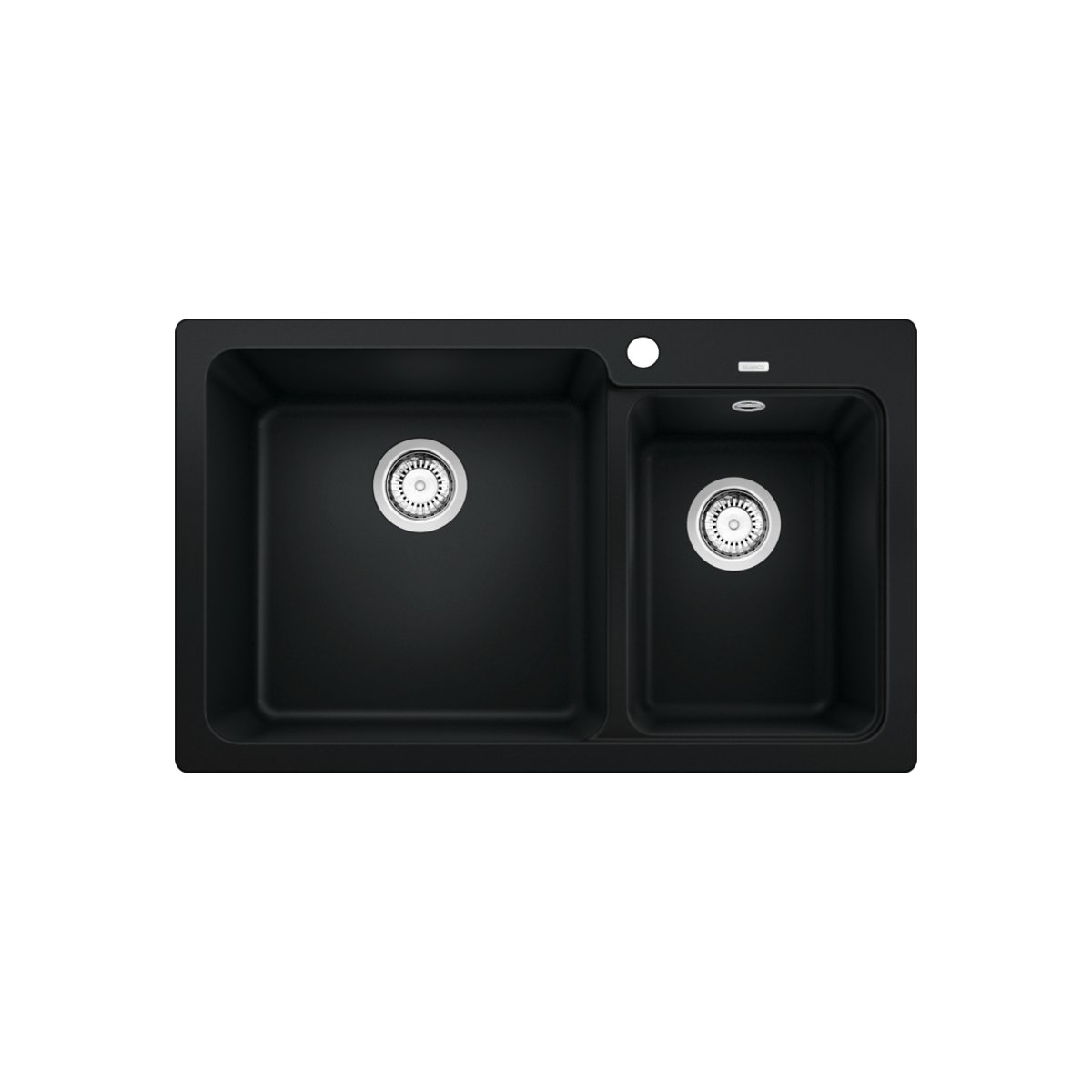 Modern Black 2 Bowl Granite Kitchen Sink 81,5×50 Naya 8 Blanco