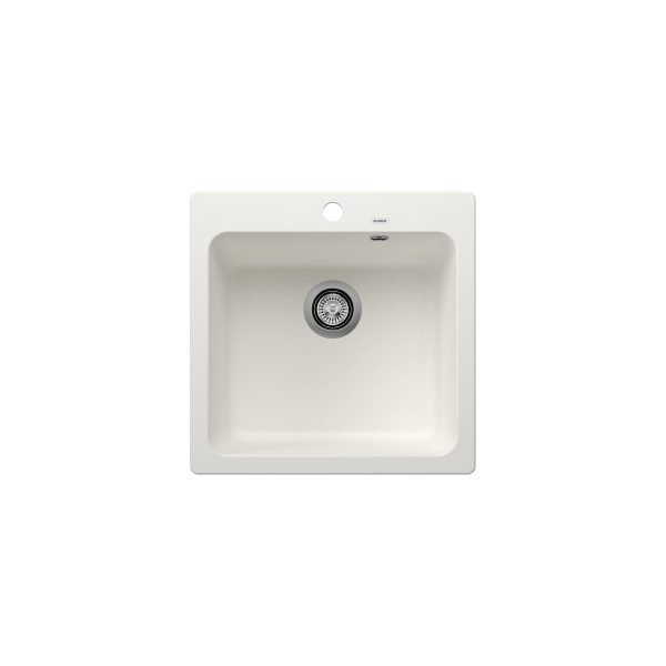 Modern White Small 1 Bowl Granite Kitchen Sink 51,5x51 Naya 5 Blanco