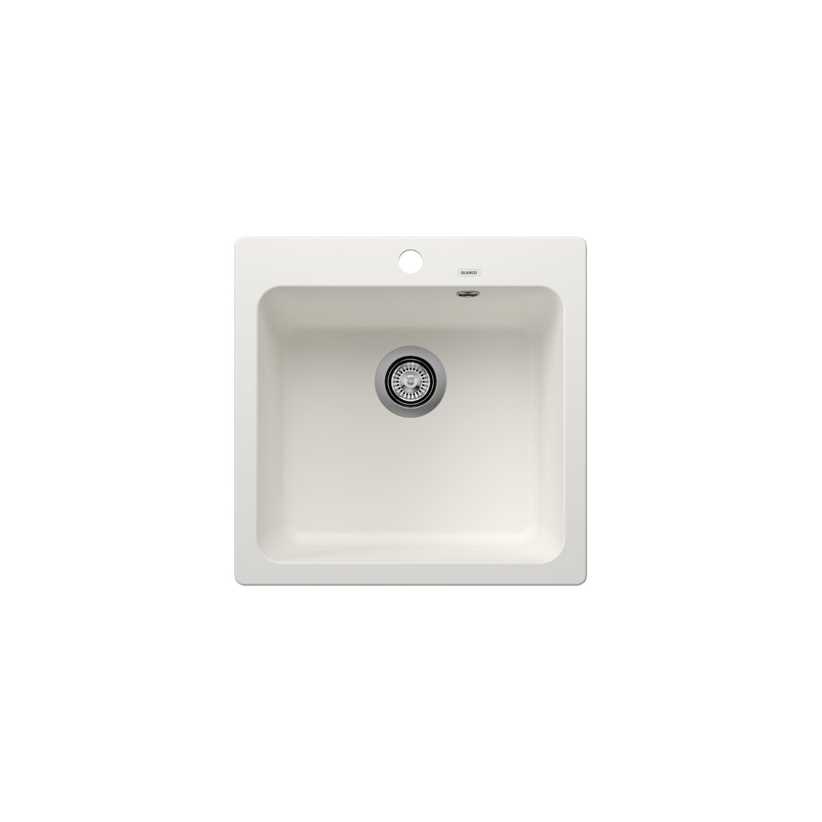 Modern White Small 1 Bowl Granite Kitchen Sink 51,5×51 Naya 5 Blanco