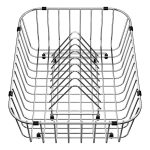 Modern Stainless Steel Crockery Basket with Plate Stacker 31,3χ40,9 507829 Blanco