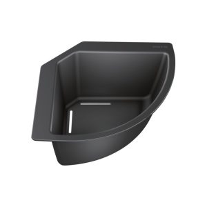 Modern Synthetic Black Corner Bowl 21,5x21,5 235866 Blanco