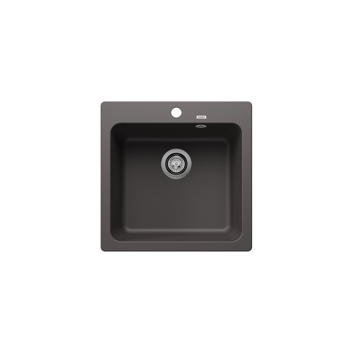 Modern Rock Grey Small 1 Bowl Granite Kitchen Sink 51,5×51 Naya 5 Blanco