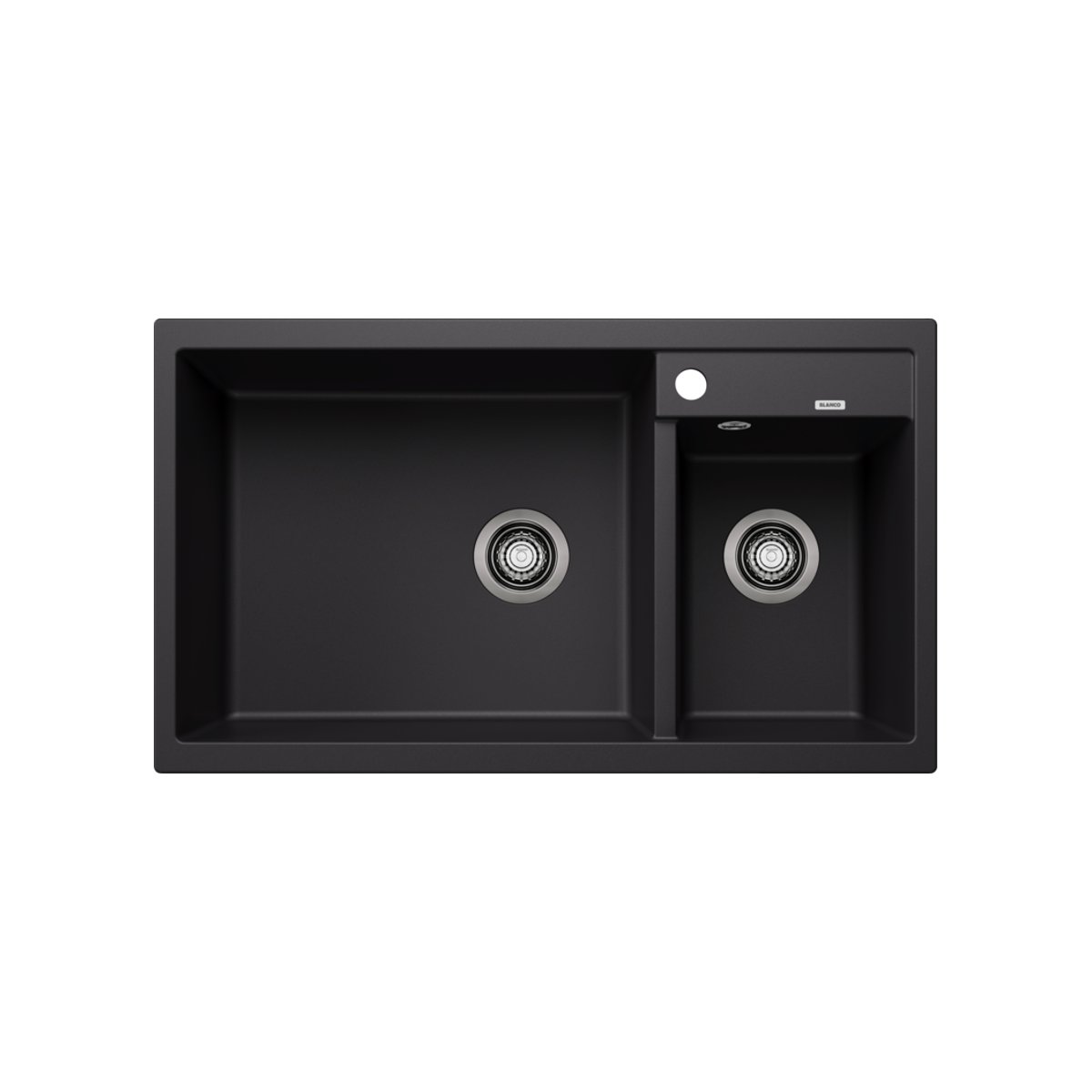 Modern Black 2 Bowl Granite Kitchen Sink 86×50 Metra 9 Blanco
