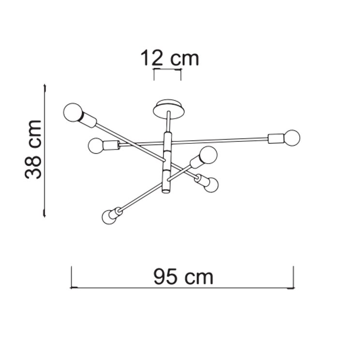 Diagram from ceiling light 7401 Anna PL6 Sikrea