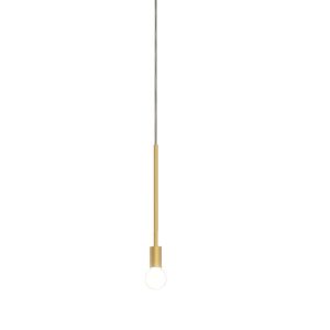 Minimal Italian Gold 1-Light Metal Linear Pendant Ceiling Light 7418 Anna S1 Sikrea