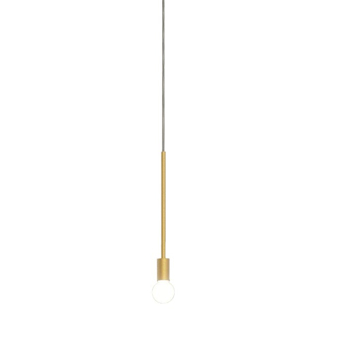 Μοντέρνο Χρυσό Μεταλλικό Γραμμικό Κρεμαστό Φωτιστικό Οροφής Μονόφωτο 7418 Anna S1 Sikrea