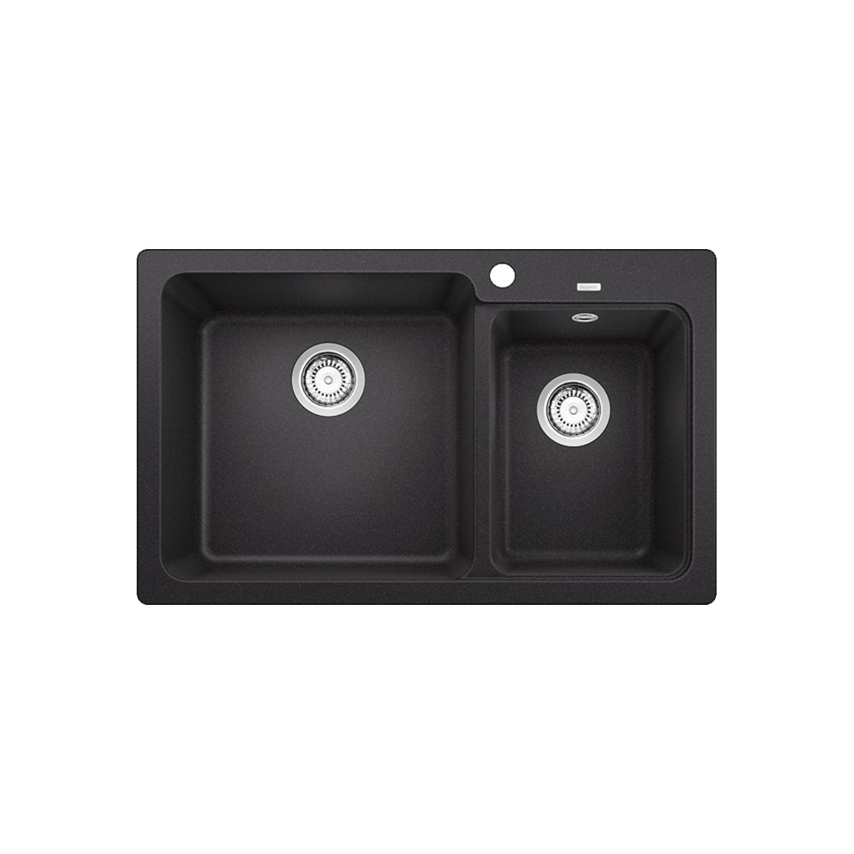 Modern Anthracite 2 Bowl Granite Kitchen Sink 81,5×50 Naya 8 Blanco