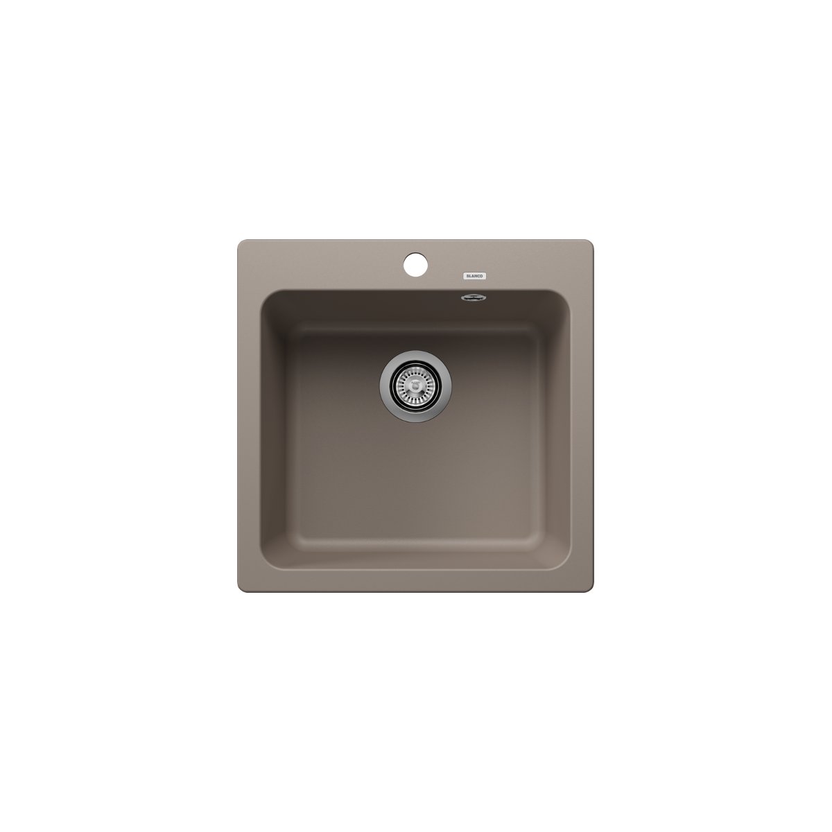 Modern Tartufo Small 1 Bowl Granite Kitchen Sink 51,5×51 Naya 5 Blanco