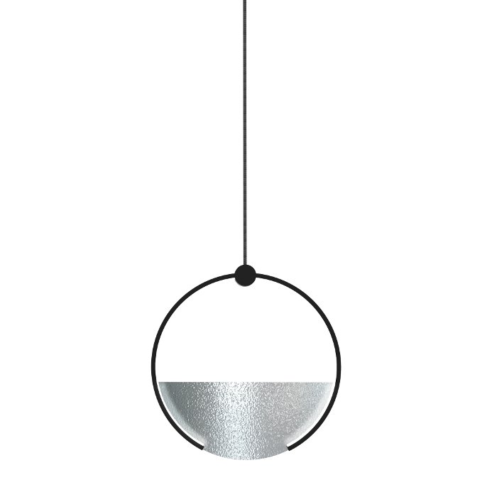 Minimal Italian Pendant Ceiling Light Led with a Round Shade and a Transparent Glass Detail 4813 Toy S1 Sikrea