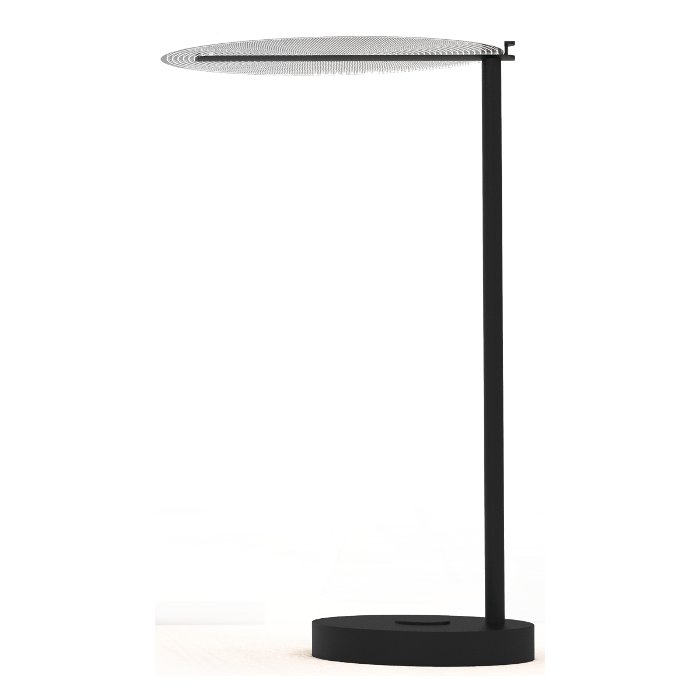 Modern Italian Black Led Table Lamp with a Round Transparent Shade 7098 Koi L Sikrea