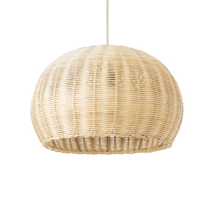 Vintage 1-Light Beige Bamboo Pendant Ceiling Light Ø40 H25 01824 Raito