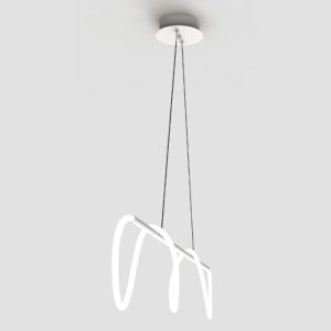 Unique White Modern Italian Decorative Pendant Ceiling Light Led 38 Watt 33854 Noemi SL Sikrea