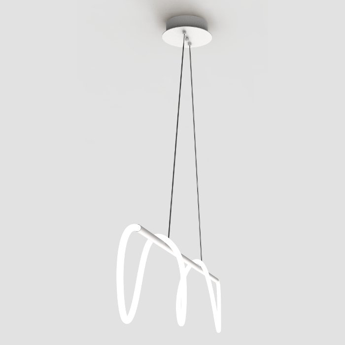 White Modern Italian Decorative Pendant Ceiling Light Led 38 Watt 33854 Noemi SL Sikrea
