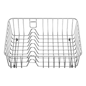 Modern Stainless Steel Crockery Basket with Plate Stacker 41,1χ25,6 231692 Blanco