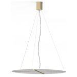 Gold Modern Italian Pendant Ceiling Light Led with a Round Transparent Shade Ø70 4455 Koi S70 Sikrea