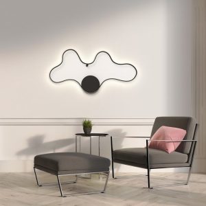 Minimal Living Room Decorative Black Italian Wall Sconce - Ceiling Light Led Clara G M P Sikrea