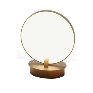 Minimal Italian Bronze Gold Round Table Lamp Led 13 Watt 9597 Noa L Sikrea