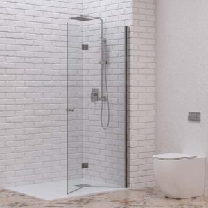 Modern Folding Showerwall Wet Room Shower Screen 6mm 200H S 7 Chrome Karag