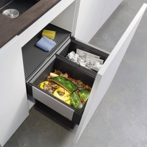 Waste Separation System with 2 Bins & Cover for 60 cm Undercounter Unit Select II 526203 Blanco