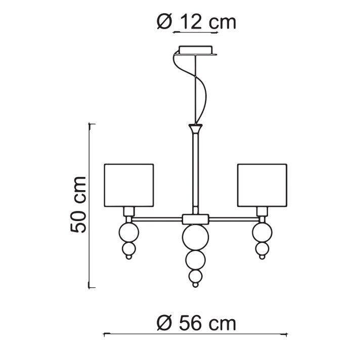 Diagram for pendant ceiling light 33106 Gioconda S Sikrea