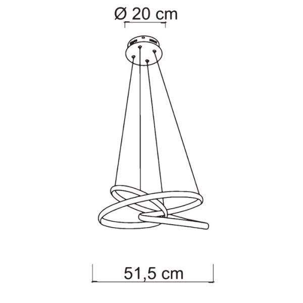 Diagram for pendant ceiling light 2413 2406 Giove Sikrea
