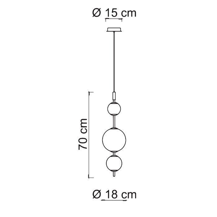 Diagram for pendant ceiling light 4141 Tolomeo S1 Sikrea