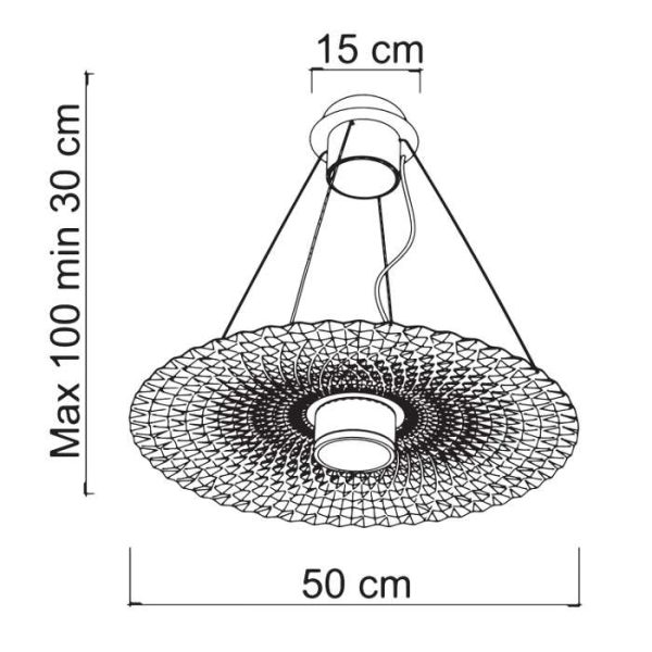 Diagram for pendant ceiling light 9979 9986 Ledy Sikrea