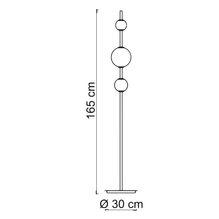 Diagram for floor lamp 4134 Tolomeo P Sikrea