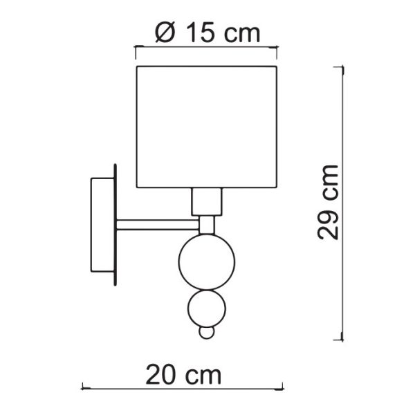 Diagram for wall sconce 33113 Gioconda A Sikrea