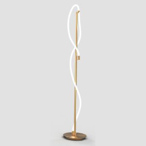Unusual Modern Italian Gold Decorative Floor Lamp Led 36 Watt 173H 33922 Noemi P Sikrea