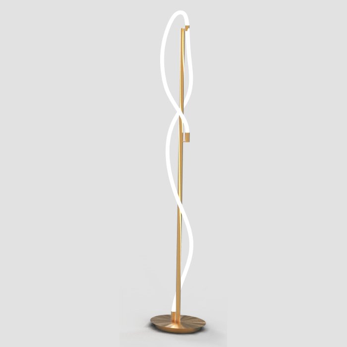 Unique Modern Italian Gold Decorative Floor Lamp Led 36 Watt 173H 33922 Noemi P Sikrea