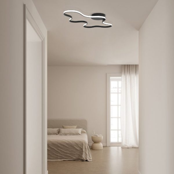 Minimal Bedroom Decorative Black Italian Wall Sconce - Ceiling Light Led Clara G M P Sikrea