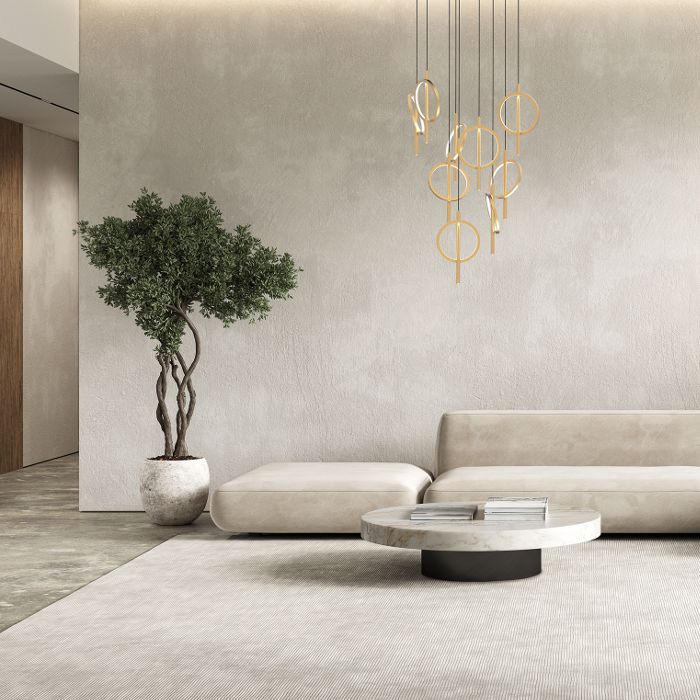 Living Room Modern Gold Bronze Italian Round Metal Pendant Ceiling Light Led 8866 Liam S1 Sikrea