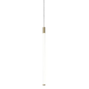 Minimal Italian 1-Light Gold Linear Pendant Ceiling Light Led 15 Watt, 3000K, IP20 Ø2 2222 Elia S Sikrea
