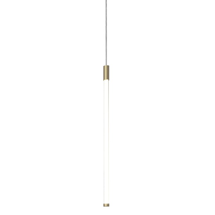 Modern Italian 1-Light Gold Linear Pendant Ceiling Light Led 15 Watt, 3000K, IP20 Ø2 2222 Elia S Sikrea