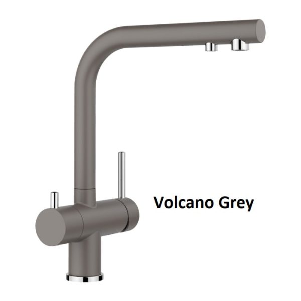Volcano Grey Water Filter Kitchen Mixer Tap with 2 Outlets Fontas II Filter 526942 Blanco