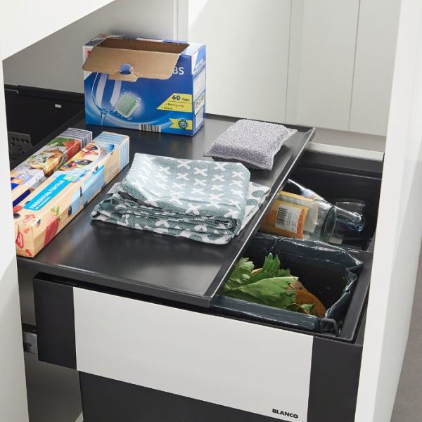 Drawer Waste Separation System with 2 Bins & Pull Out Cover for 60cm Unit 526203 Blanco Select II