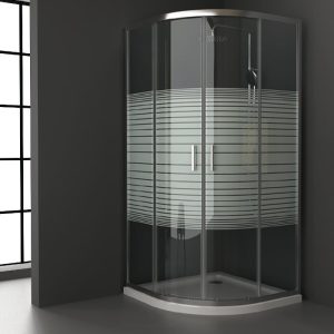 Modern Quadrant Shower Enclosure 6mm Serigraphy Safety Glass Nanoskin 190H Riva Angolo Orabella