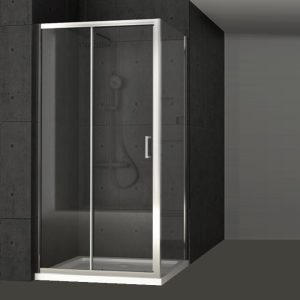 Rectangular Sliding Shower Enclosure Clear Safety Glass 6mm Nanoskin 190H Siera Orabella