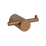 Modern Stainless Steel Double Robe Hook Brushed Rose Gold 15212 Orabella
