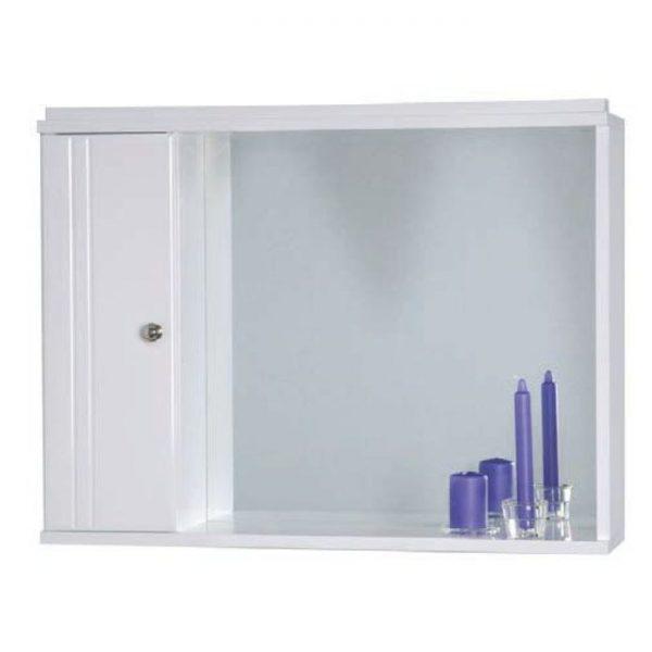 Καθρέφτης μπάνιου Λευκός με 1 ντουλάπι 70cm