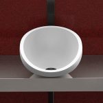 modern wash basin designs in hall white matt oval 51×34 Glass Design Air