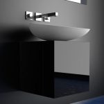 Bathroom furniture CUBUS black + KOOL Max white