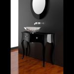 Floor standing bathroom furniture CANTO XL & ICE Oval washbasin